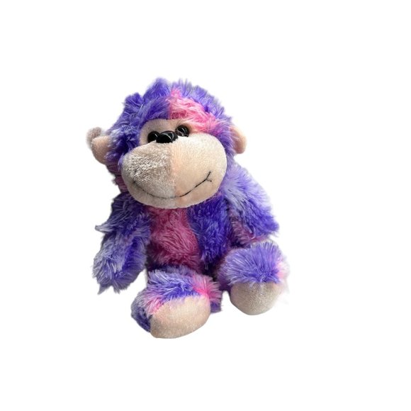 Calplush Monkey Chimp Glass Eyes Nose Pink Purple 7"  Plush Stuffed Animal - Picture 2 of 8